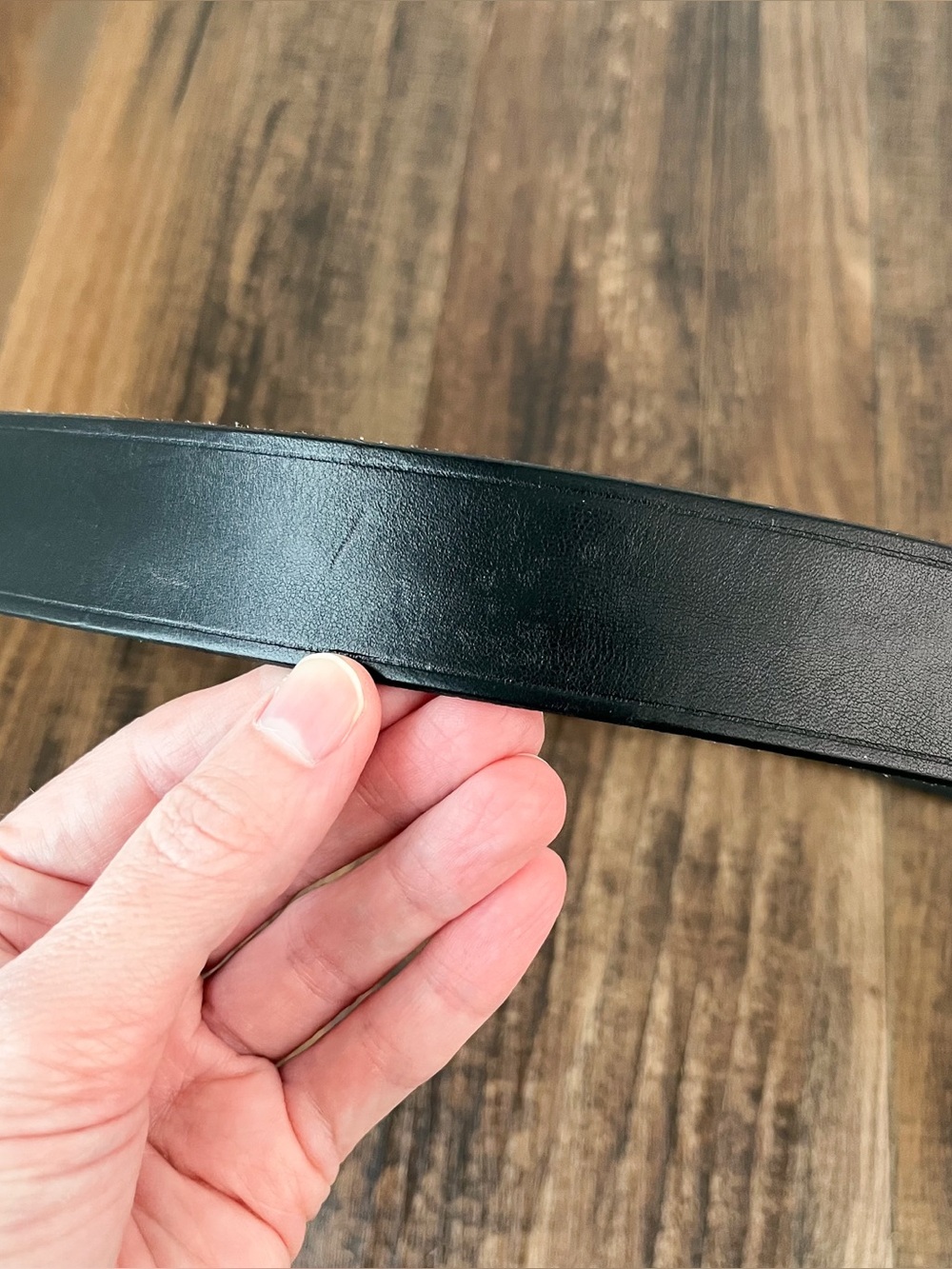Madewell Pebbled Italian Leather Belt USA Made Classic Preppy Size Medium Black - Picture 5 of 14